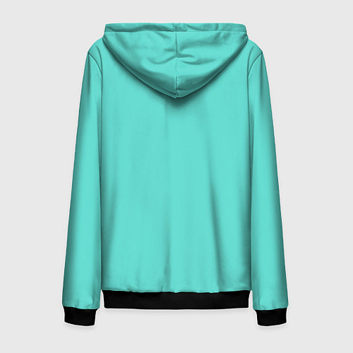 Мужская толстовка на молнии Цвет Тиффани / 3D-Черный – фото 2