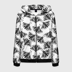Мужская толстовка на молнии Butterflies - gothic pattern