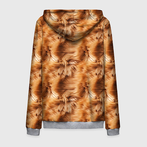 Мужская толстовка на молнии Меховой паттерн / 3D-Меланж – фото 2