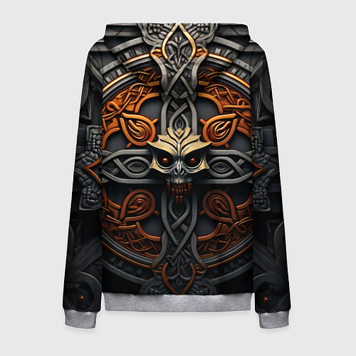 Мужская толстовка на молнии Орнамент в викингском стиле / 3D-Меланж – фото 2