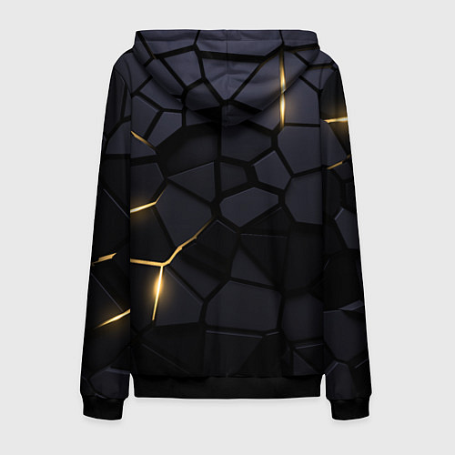 Мужская толстовка на молнии Porsche - плиты с эффектом свечения / 3D-Черный – фото 2