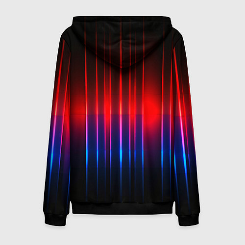 Мужская толстовка на молнии Неоновый узор неоновая шкала / 3D-Черный – фото 2