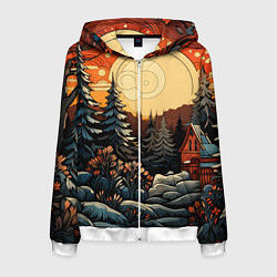 Мужская толстовка на молнии Волшебная роспись