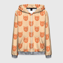 Мужская толстовка на молнии Drawn Tiger