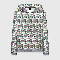 Мужская толстовка на молнии Паттерн детский со Змеем Горынычем