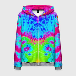 Мужская толстовка на молнии Tie-Dye abstraction