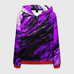 Мужская толстовка на молнии Чёрная и розовая буря