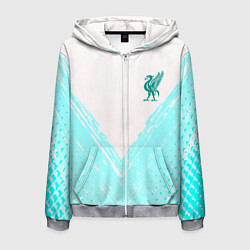 Мужская толстовка на молнии Liverpool logo texture fc