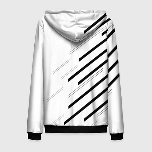 Мужская толстовка на молнии Juventus sport geometry / 3D-Черный – фото 2