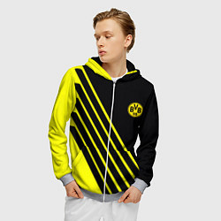 Толстовка 3D на молнии мужская Borussia sport line uniform, цвет: 3D-меланж — фото 2