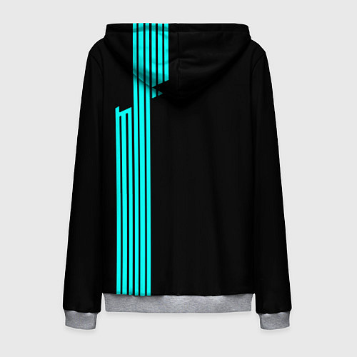 Мужская толстовка на молнии BMW sport line geometry / 3D-Меланж – фото 2