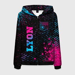 Мужская толстовка на молнии Lyon - neon gradient вертикально