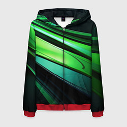 Мужская толстовка на молнии Абстрактные геометрические плавные линии минимализ