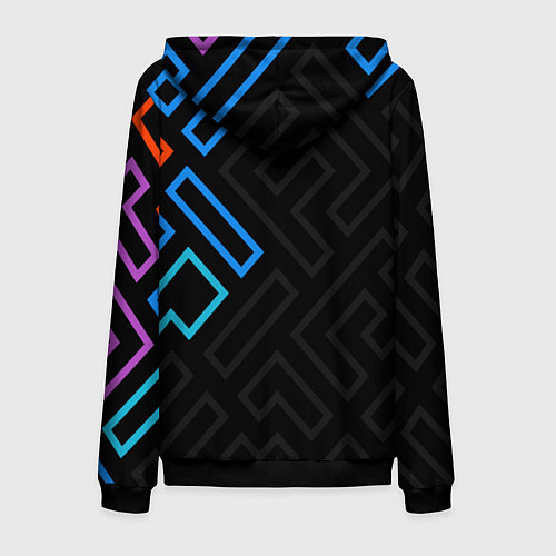 Мужская толстовка на молнии BMW brand color carbon / 3D-Черный – фото 2