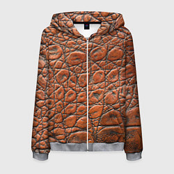 Мужская толстовка на молнии Змеиная шкура текстура