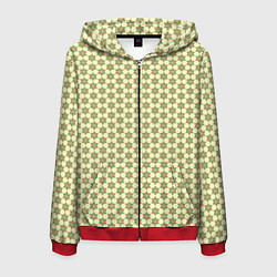 Толстовка 3D на молнии мужская Паттерн разноцветные звездочки, цвет: 3D-красный