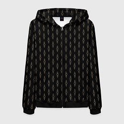 Мужская толстовка на молнии Чёрный горошки-цепочки