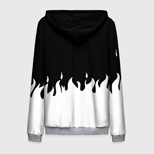 Мужская толстовка на молнии Juventus fire / 3D-Меланж – фото 2