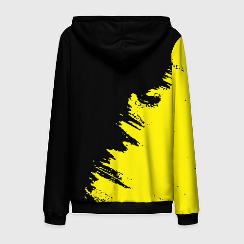 Мужская толстовка на молнии AEK sport color yellow / 3D-Черный – фото 2