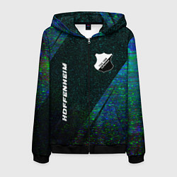Мужская толстовка на молнии Hoffenheim glitch blue