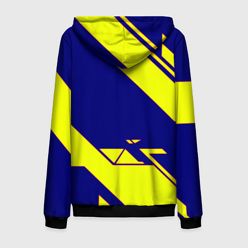 Мужская толстовка на молнии Fallout film geometry / 3D-Черный – фото 2