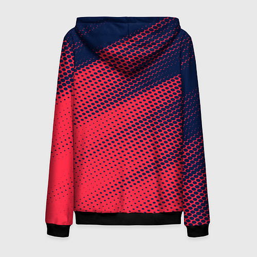 Мужская толстовка на молнии Яркий абстрактный узор для спорта / 3D-Черный – фото 2