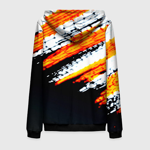 Мужская толстовка на молнии RUST краски текстура абстрактная / 3D-Черный – фото 2