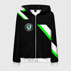 Мужская толстовка на молнии Skoda geometry