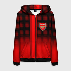 Толстовка 3D на молнии мужская Arsenal fc sport geometry steel, цвет: 3D-черный