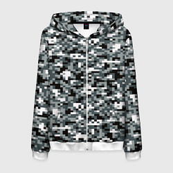Мужская толстовка на молнии Камуфляжные пиксели текстура