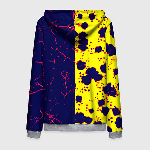 Мужская толстовка на молнии Cyberpunk лого текстура / 3D-Меланж – фото 2