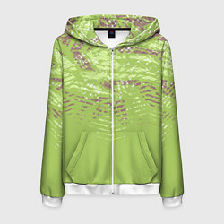 Толстовка 3D на молнии мужская Крокодила кожа абстракция, цвет: 3D-белый