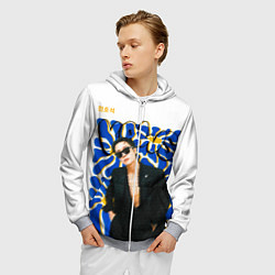 Толстовка 3D на молнии мужская Хося BTS, цвет: 3D-меланж — фото 2