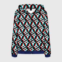 Мужская толстовка на молнии Астралис глитч логотип