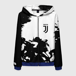 Мужская толстовка на молнии Juventus smoke black fire