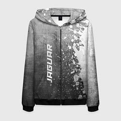 Мужская толстовка на молнии Jaguar - grey gradient по-вертикали