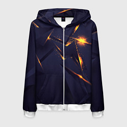 Мужская толстовка на молнии Золотые неоновые плиты