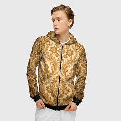 Толстовка 3D на молнии мужская Обои, цвет: 3D-черный — фото 2