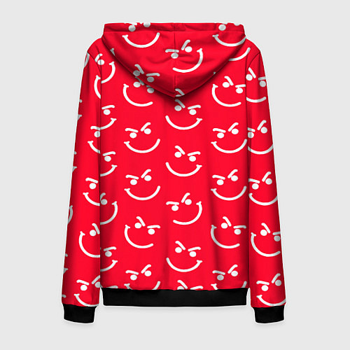 Мужская толстовка на молнии Roblox smile pattern / 3D-Черный – фото 2