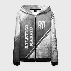 Мужская толстовка на молнии Atletico Madrid - grey gradient вертикально