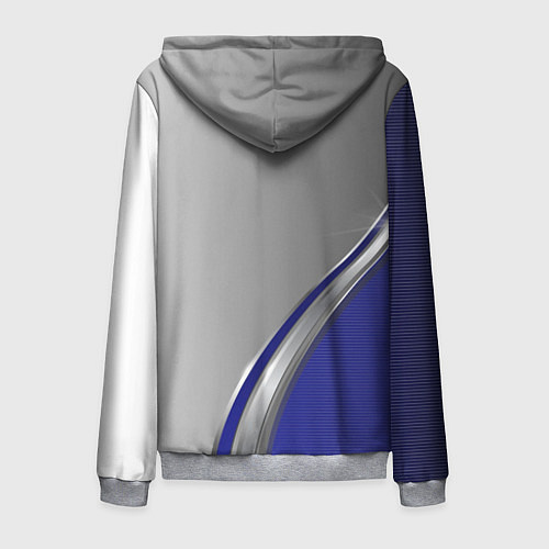 Мужская толстовка на молнии Tesla abstraction auto / 3D-Меланж – фото 2