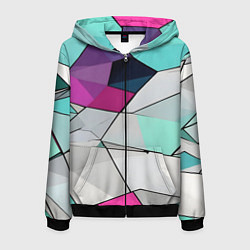 Мужская толстовка на молнии Яркая геометрическая абстракция