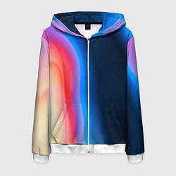 Мужская толстовка на молнии Неоновый градиент разводы