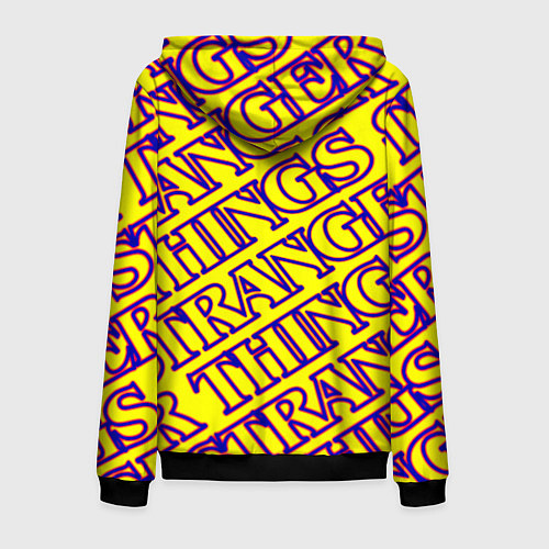 Мужская толстовка на молнии Stranger Things serials / 3D-Черный – фото 2