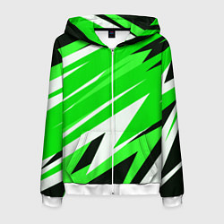 Мужская толстовка на молнии Geometry stripes green