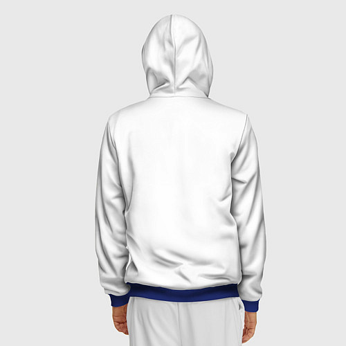 Мужская толстовка на молнии Призрак пугающий верх / 3D-Синий – фото 4