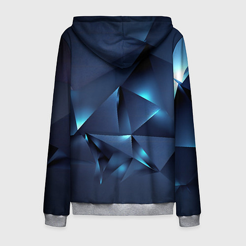 Мужская толстовка на молнии Геометрия с подсветкой / 3D-Меланж – фото 2
