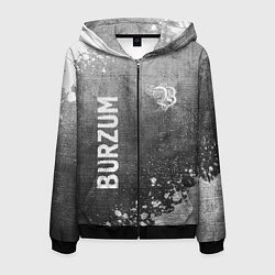 Мужская толстовка на молнии Burzum - grey gradient вертикально