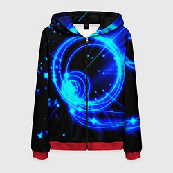 Мужская толстовка на молнии Оптические синие волны