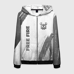 Мужская толстовка на молнии Free Fire - white gradient вертикально